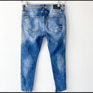 Zara distressed skinny jeans